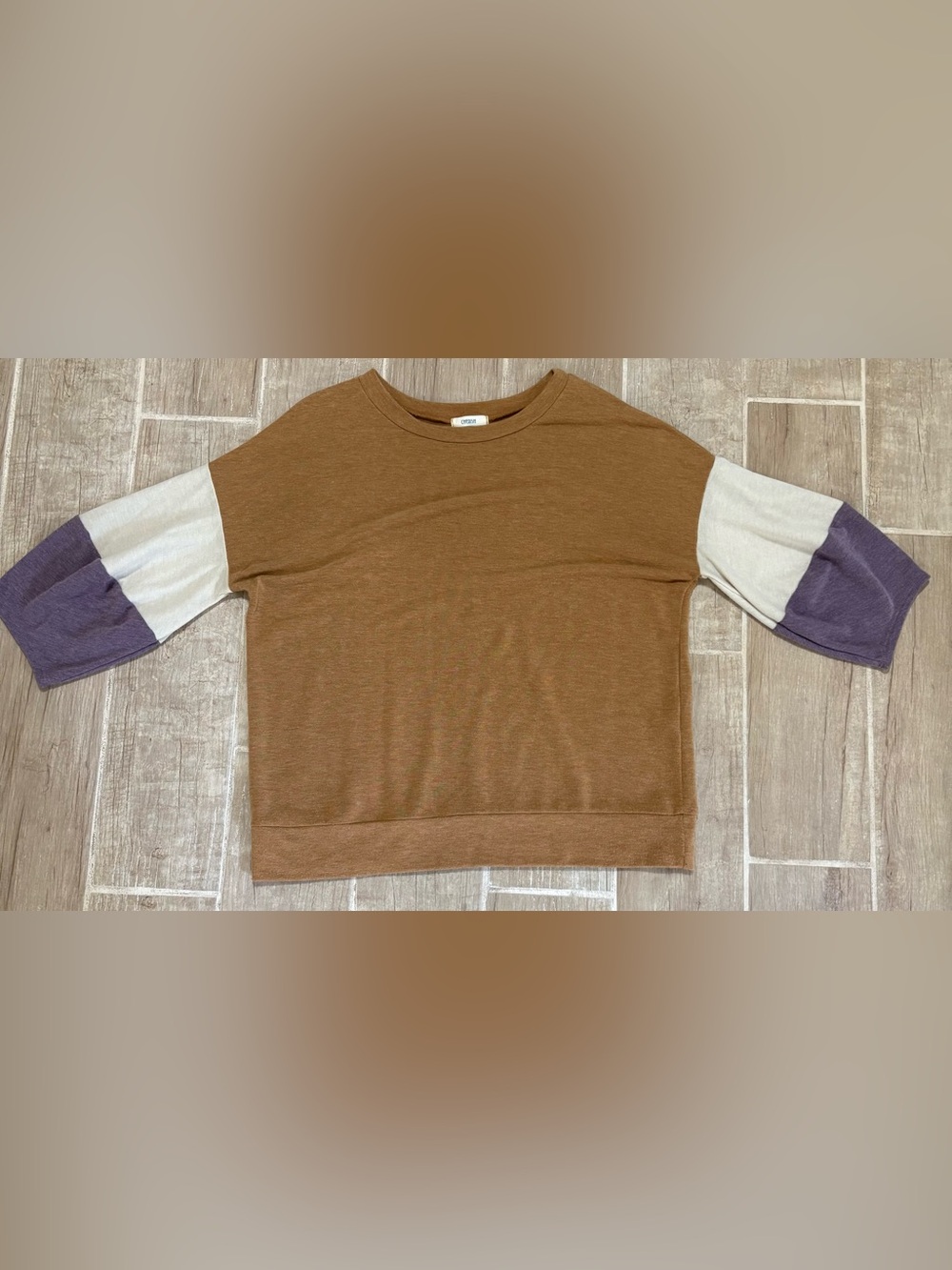 Cherish Tan Knit Pullover